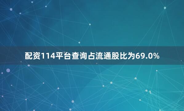 配资114平台查询占流通股比为69.0%